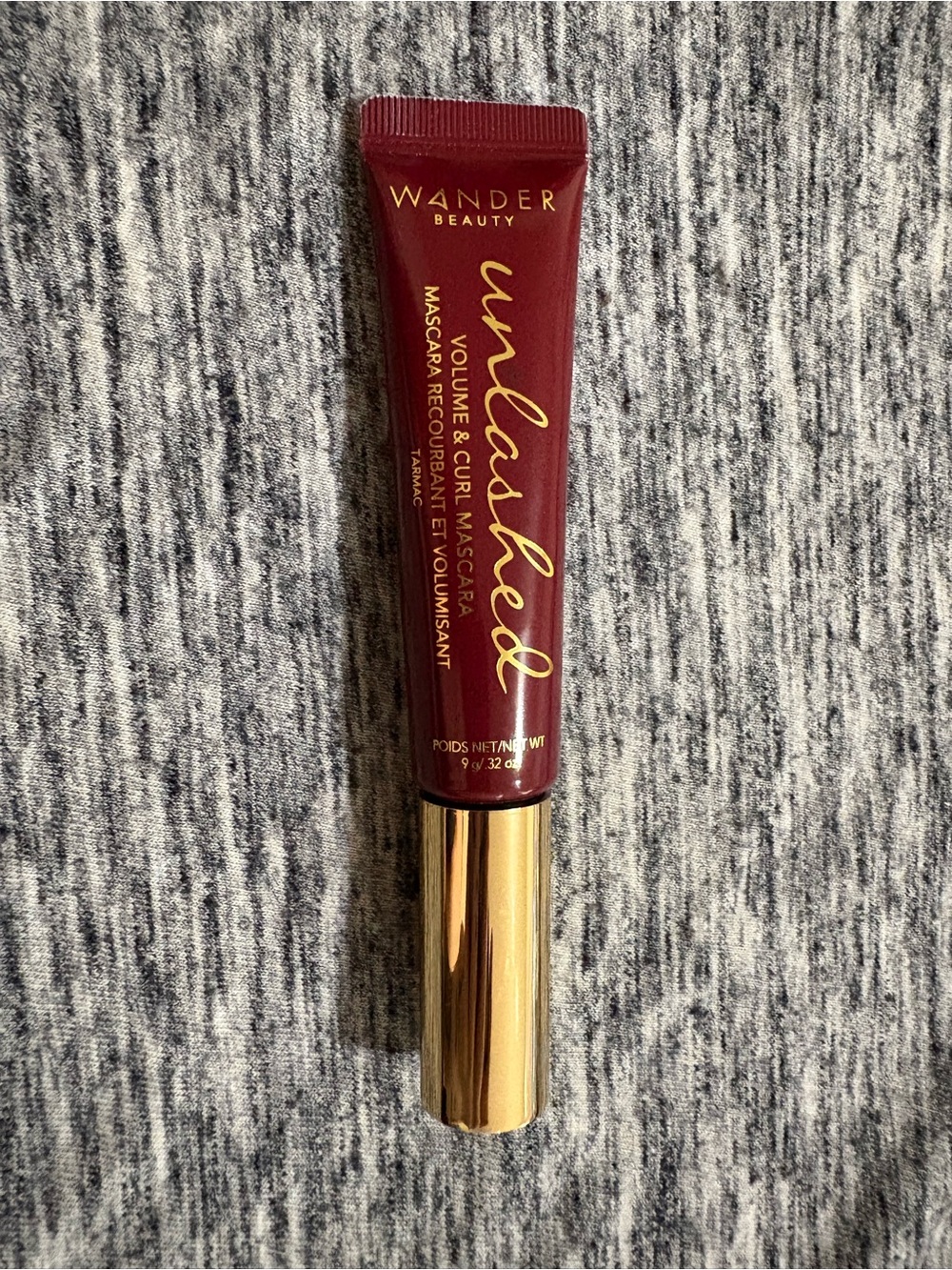 Wander Beauty Unleashed Volume & Curl Mascara — Burgundy with Gold Cap